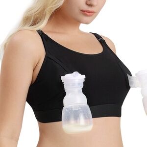 Momcozy Hands Free Pumping Bra Adjustable Breast Pump Holding Nursing Bra Large